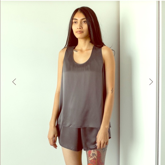 lunya Other - Lungs washable silk pajama set in slate gray